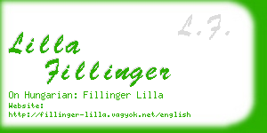 lilla fillinger business card